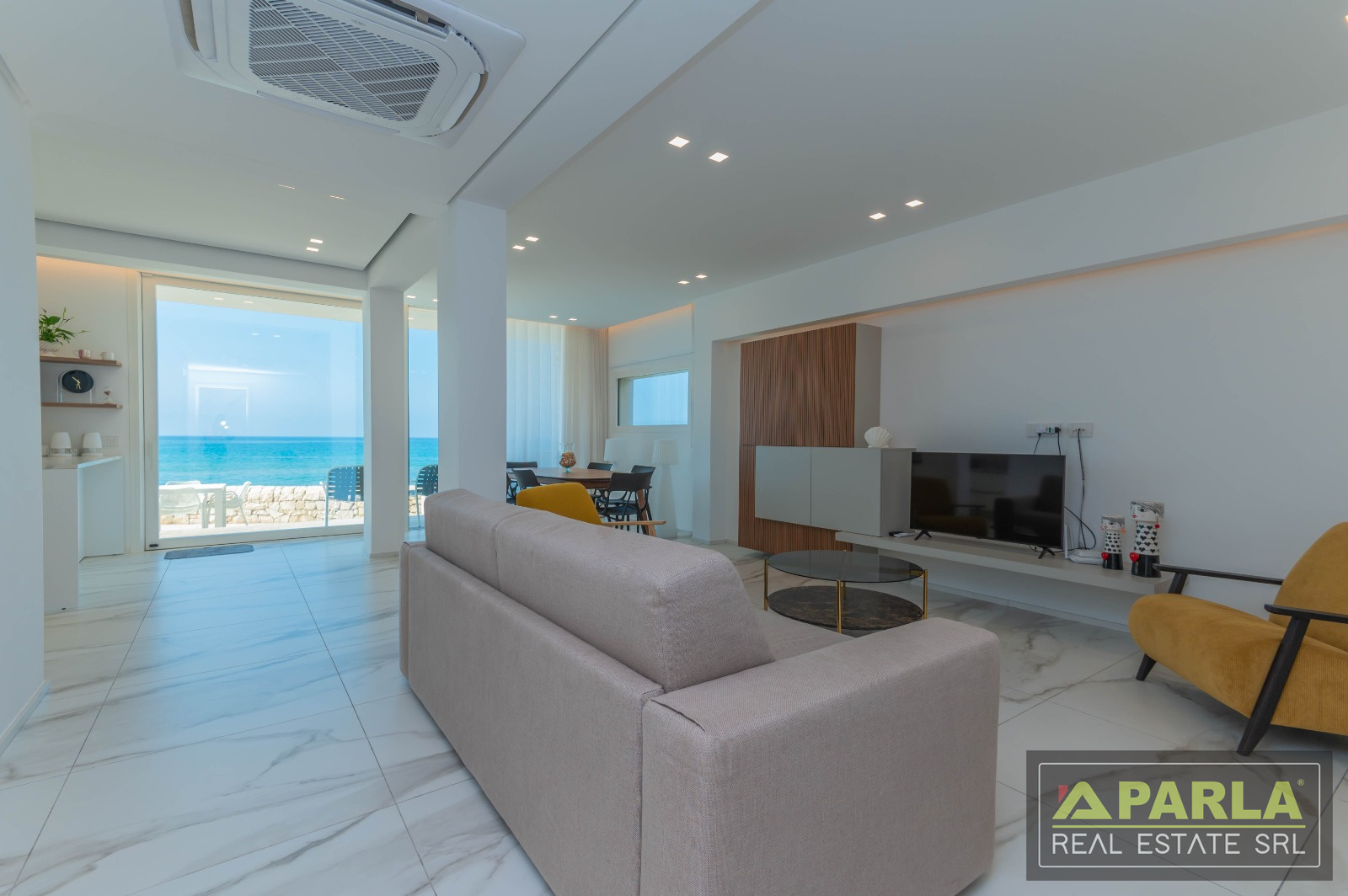Living room facing the sea